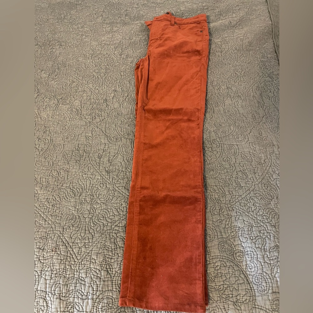 Rust colored Talbots straight leg corduroy pants. NWT